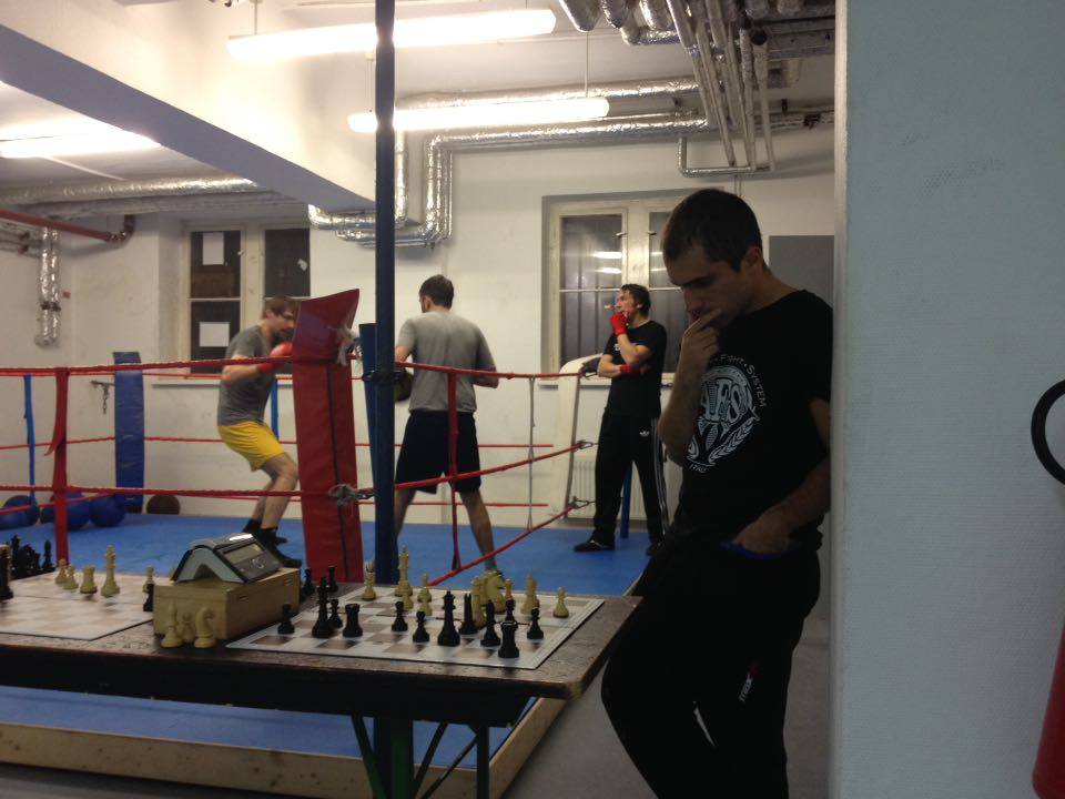 Gianpiero presso il Chess Boxing Club Berlin.